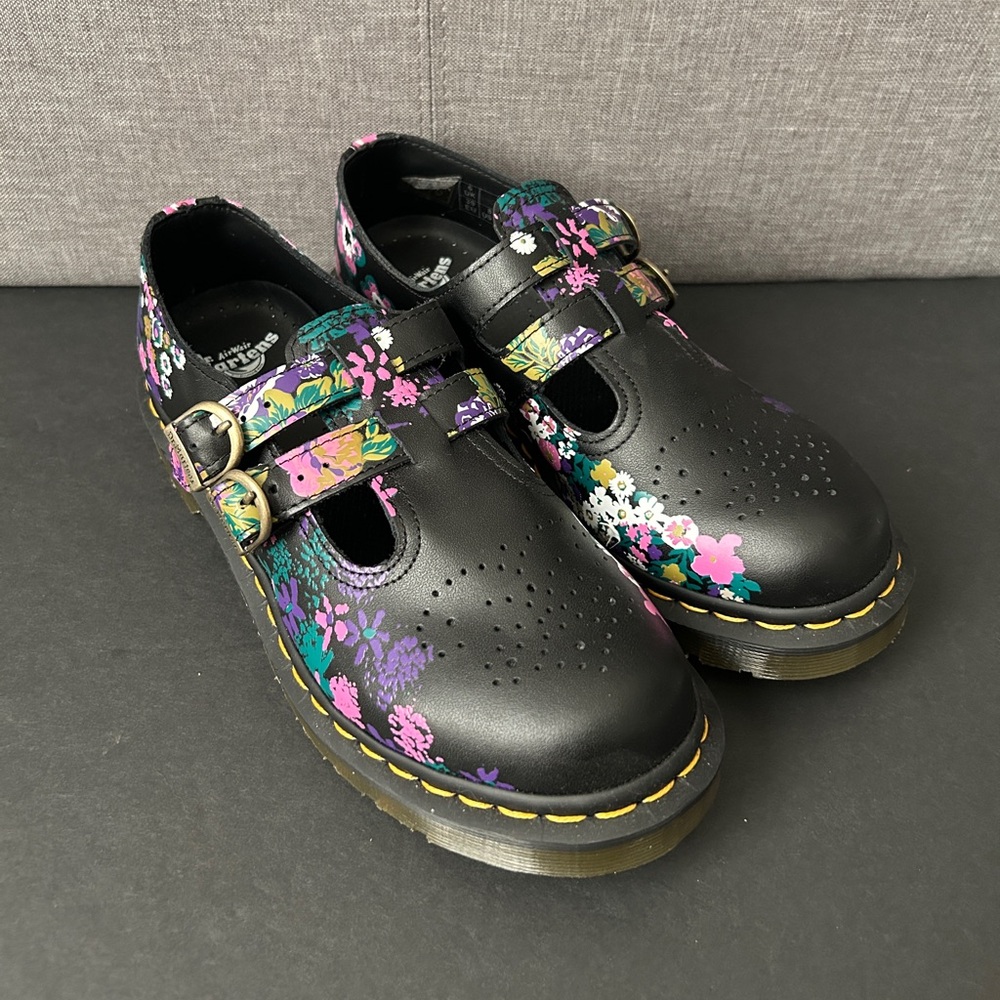 Dr. Martens | Doc Martens 8065 Vintage Floral Leather Mary Jane Shoes